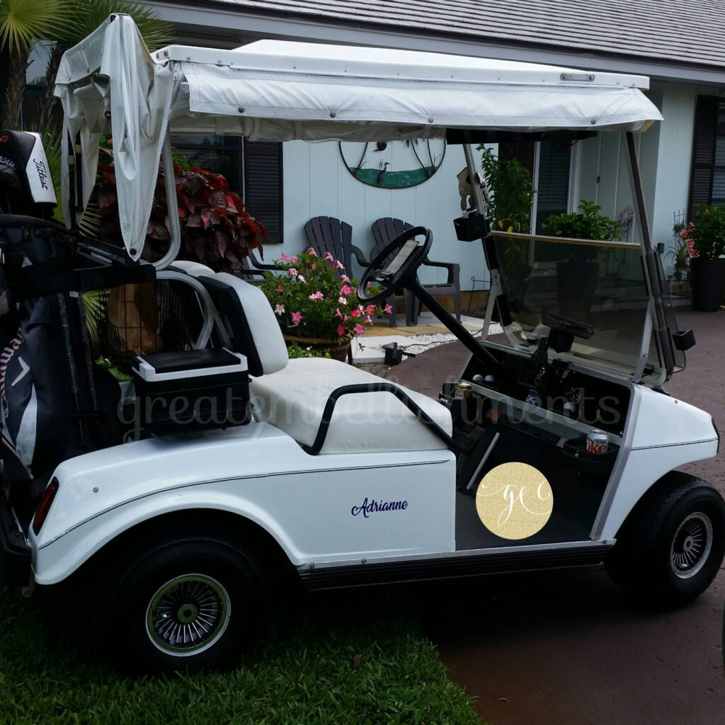 Customizable Golf Cart Decals: Personalized Decorations For Individual Flair.