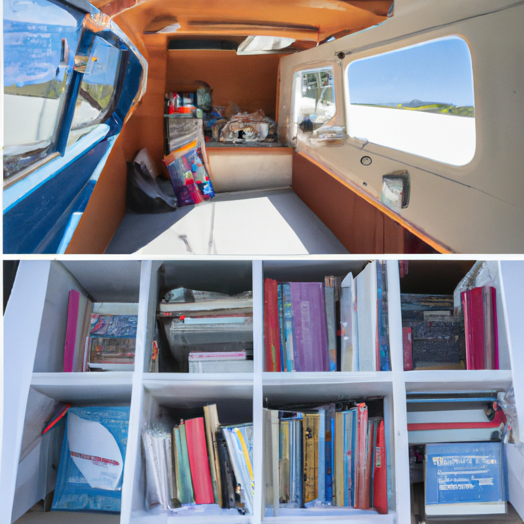 Camper Van Curated Bookshelf Installations: For The Bibliophile Traveler.