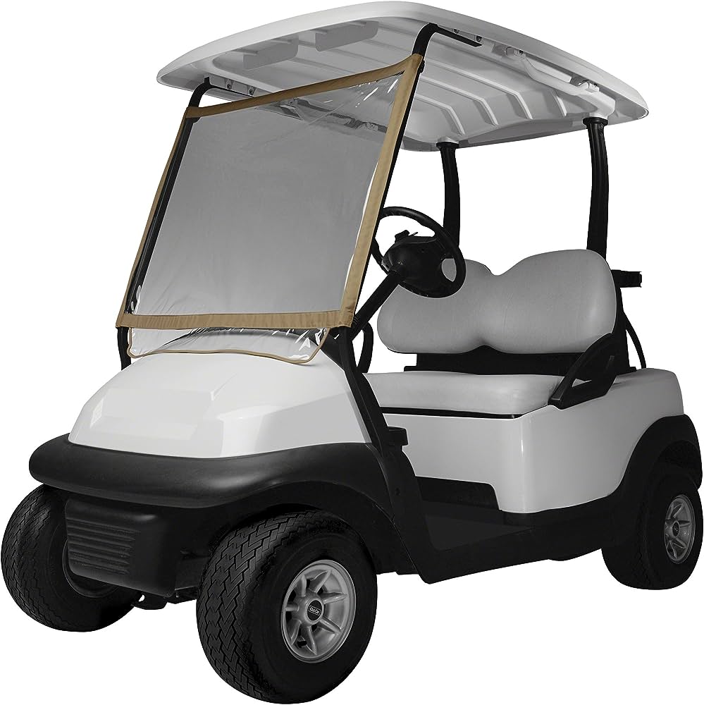 Golf Cart Portable Windshields: Detachable And Clear Protective Barriers.