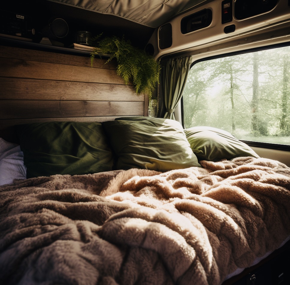 Luxury Camper Van Organic Bedding: Sustainable And High-end Sleeping Solutions.