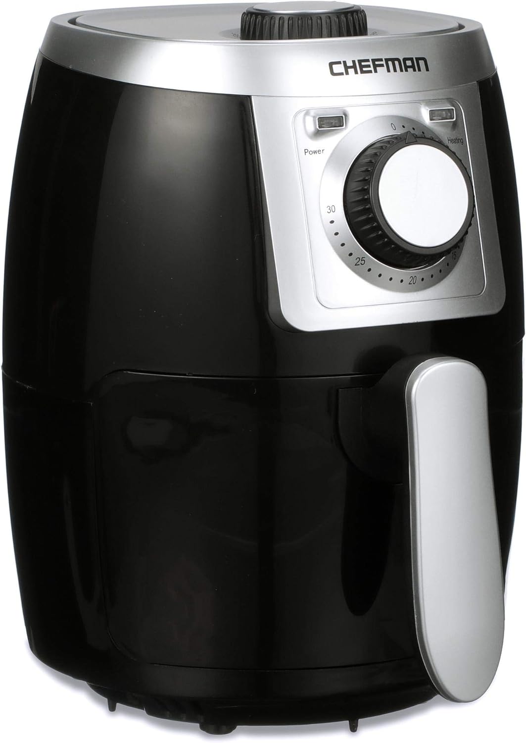 CHEFMAN Small, Compact Air Fryer Healthy Cooking, 2 Qt, Nonstick, User Friendly and Adjustable Temperature Control w/ 60 Minute Timer Auto Shutoff, Dishwasher Safe Basket, BPA - Free, Black