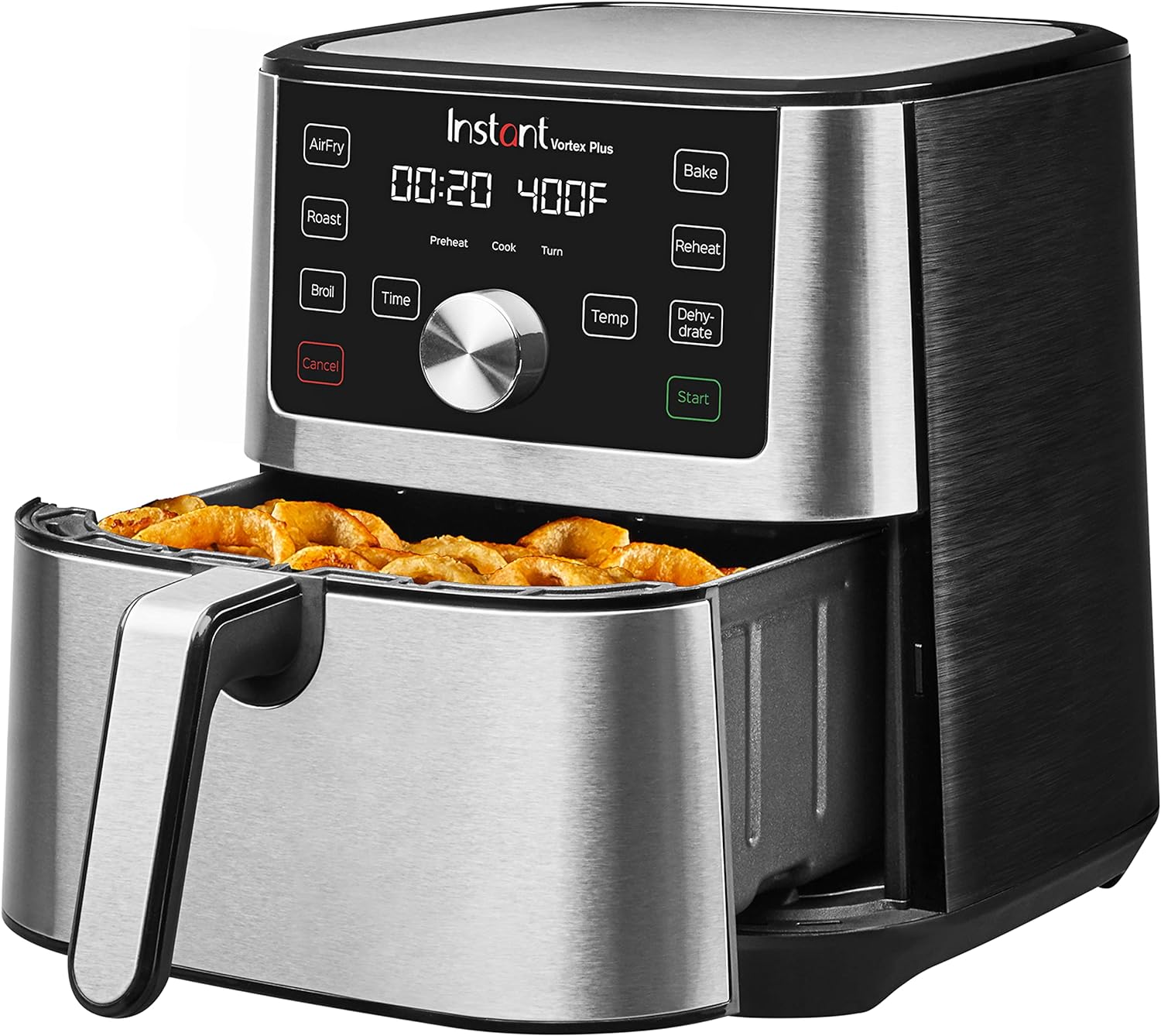 Instant Pot 10QT Air Fryer, 7-in-1 Functions with EvenCrisp Technology that Crisps, Broils, Bakes, Roasts, Dehydrates, Reheats Rotisseries, Includes over 100 In-App Recipes, Stainless Steel